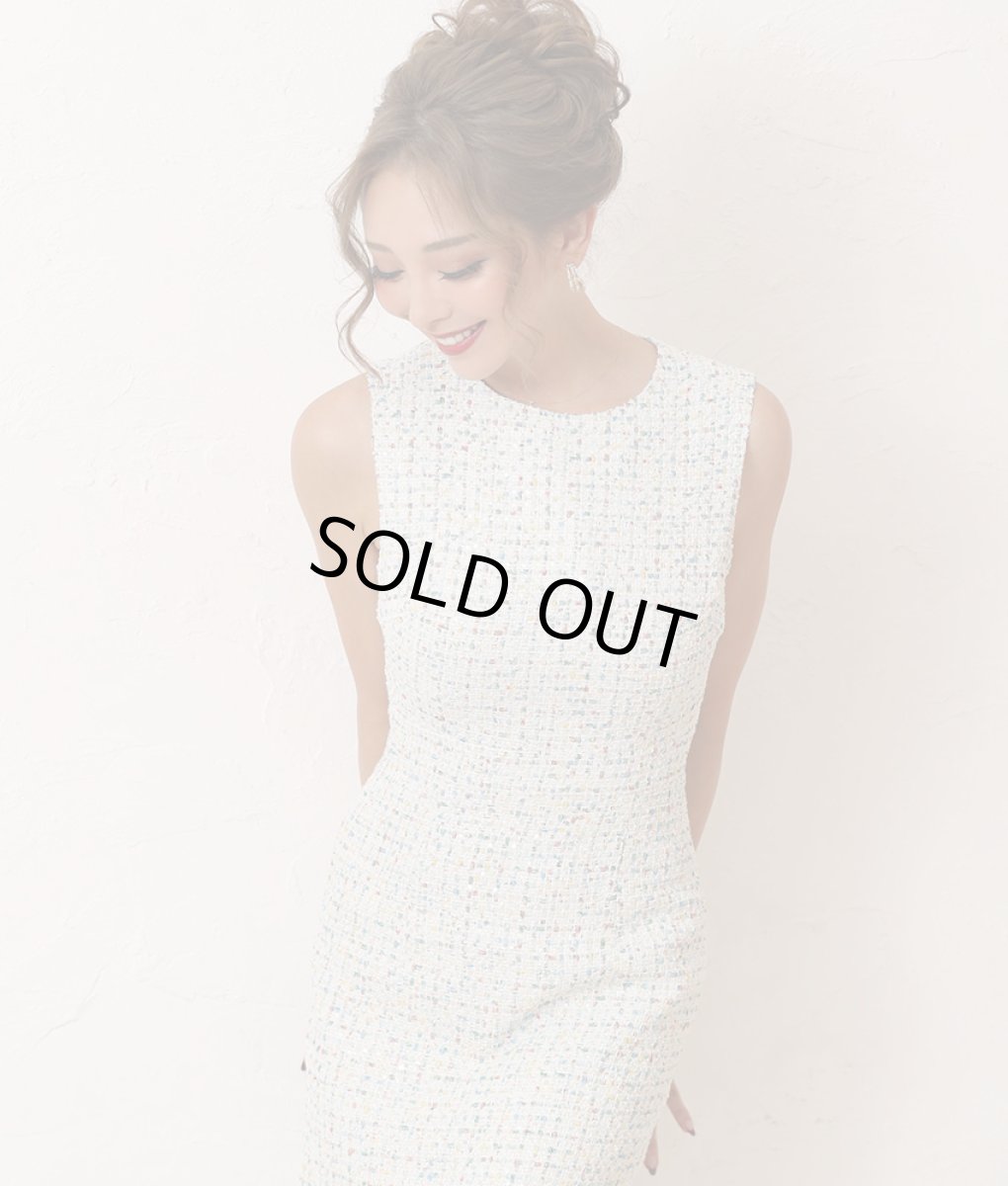 画像6: [ERUKEI]スパンコールMIX・ツイード・シンプル・ノースリーブ・タイト・ミニドレス・ワンピース[山崎みどり着用]《送料＆代引き手数料無料》mywh (6)