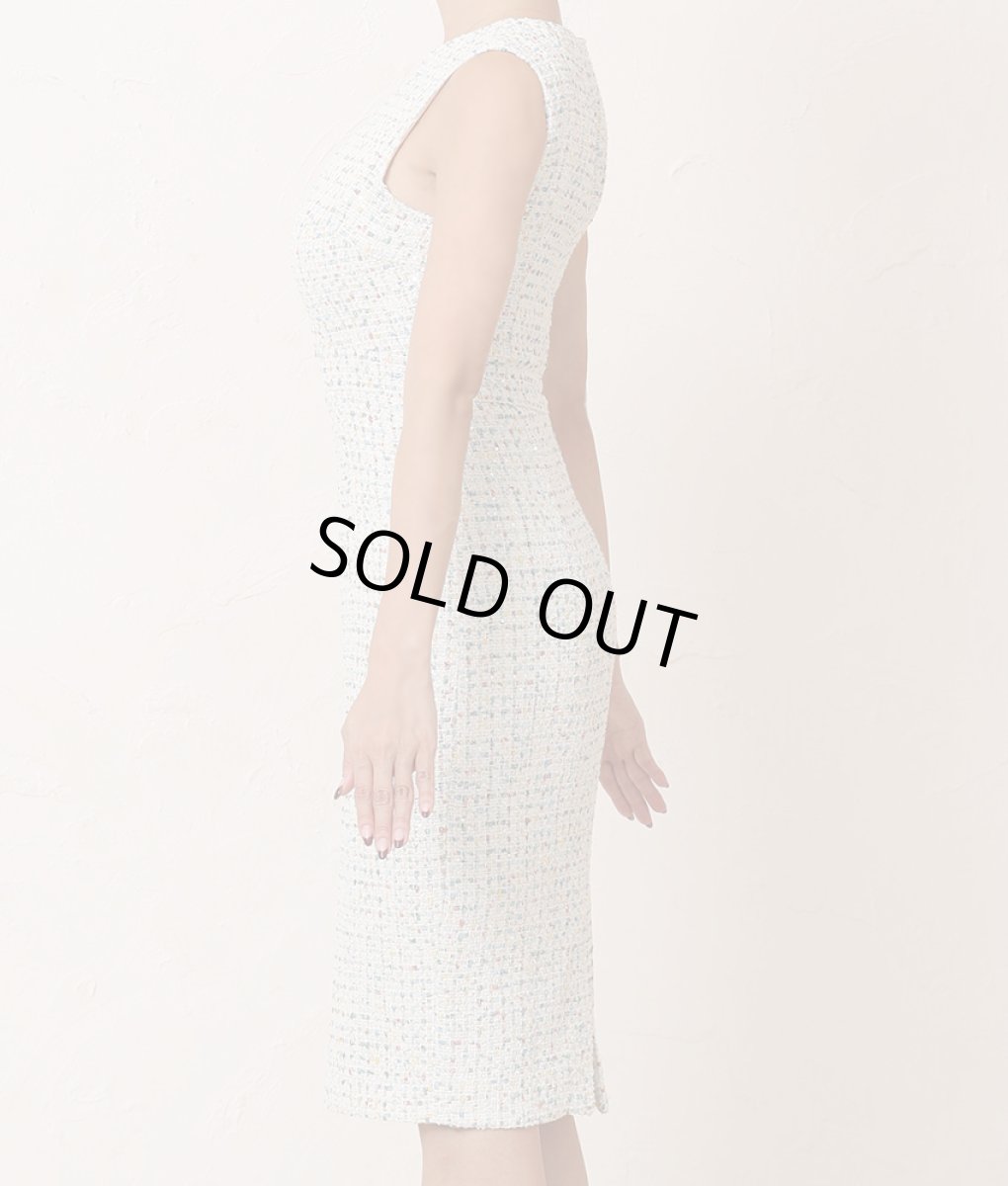 画像9: [ERUKEI]スパンコールMIX・ツイード・シンプル・ノースリーブ・タイト・ミニドレス・ワンピース[山崎みどり着用]《送料＆代引き手数料無料》mywh (9)