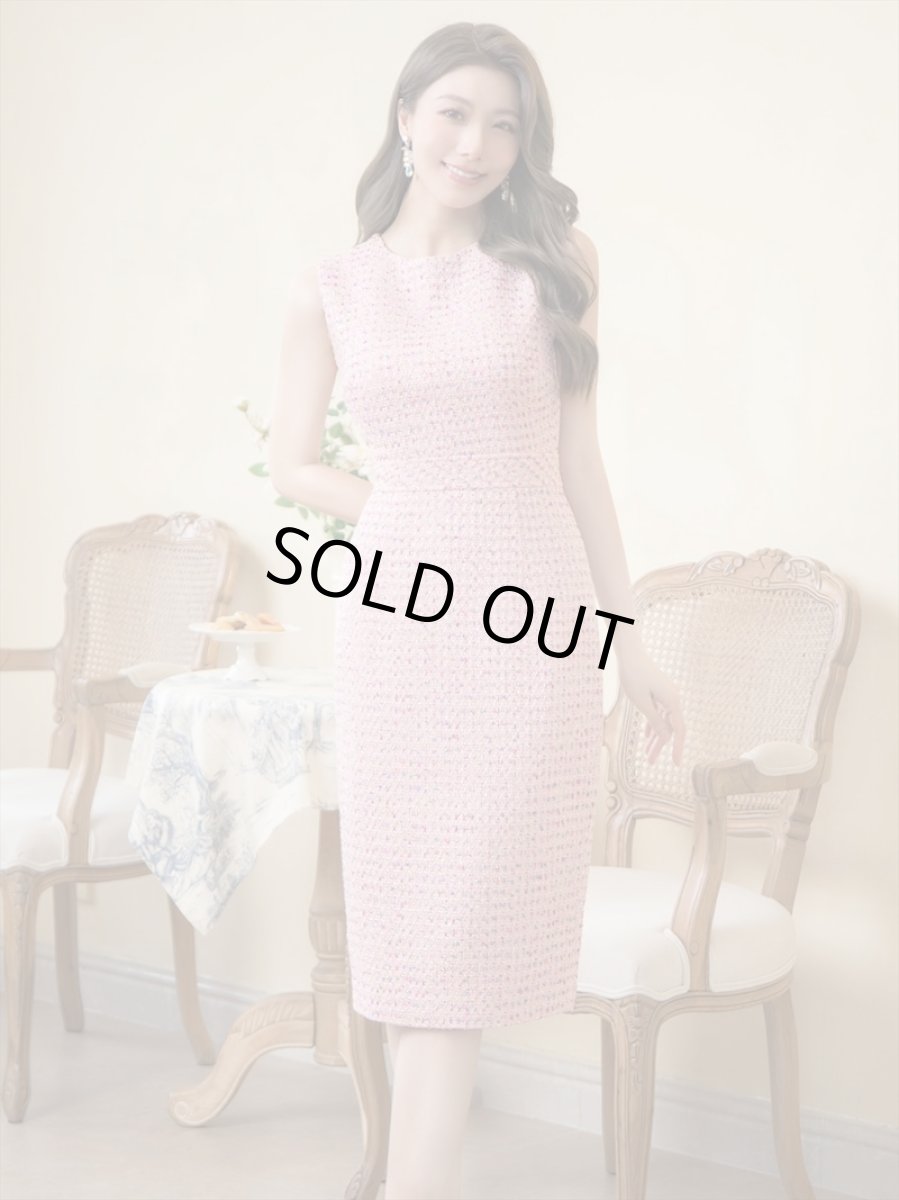 画像16: [ERUKEI]スパンコールMIX・ツイード・シンプル・ノースリーブ・タイト・ミニドレス・ワンピース[山崎みどり着用]《送料＆代引き手数料無料》mywh (16)