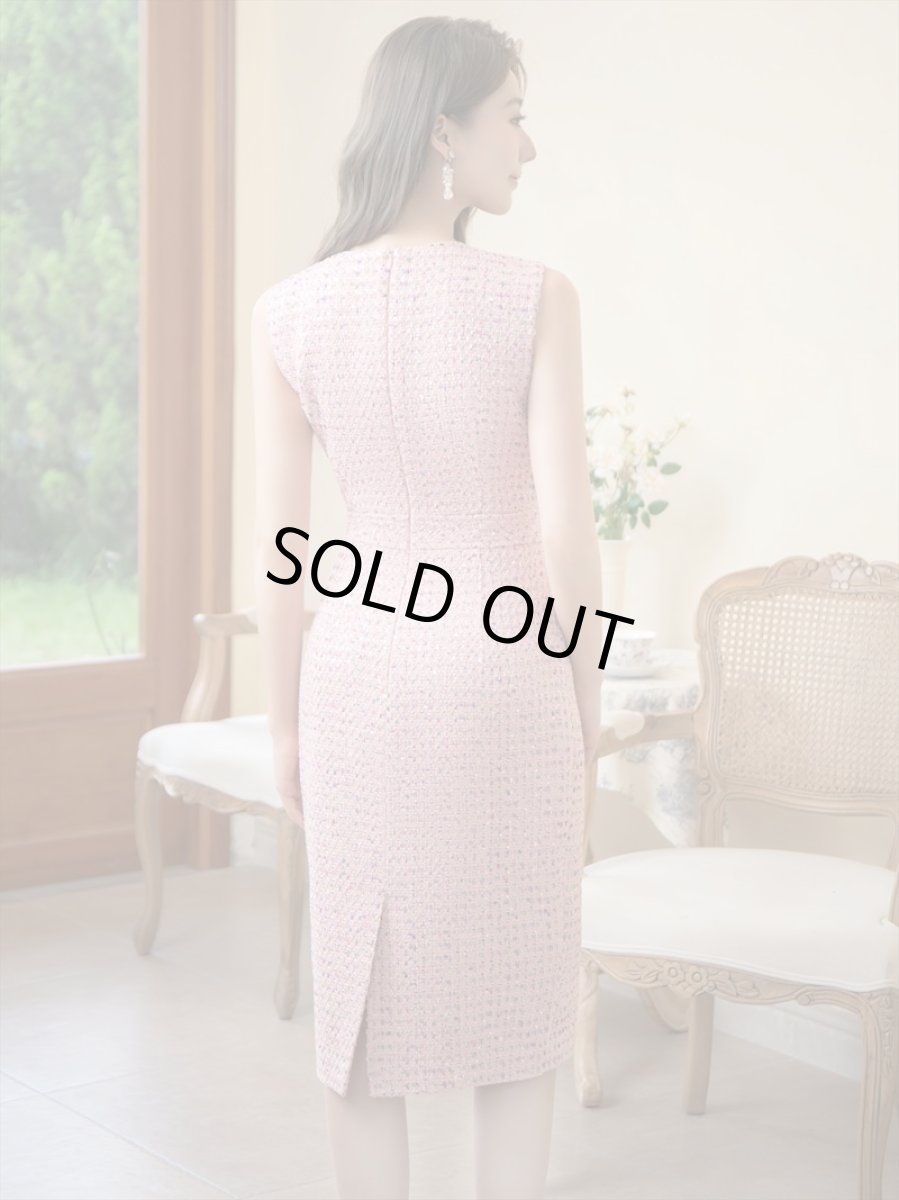 画像18: [ERUKEI]スパンコールMIX・ツイード・シンプル・ノースリーブ・タイト・ミニドレス・ワンピース[山崎みどり着用]《送料＆代引き手数料無料》mywh (18)