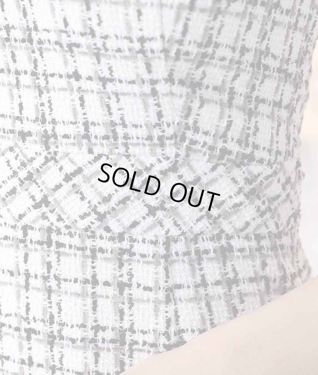 画像14: [ERUKEI]ツイード・フリンジ・切り替えライン・ノースリーブ・Aライン・ミニドレス・ワンピース[渚・MIRIN・山崎みどり着用][送料無料]mynv (14)