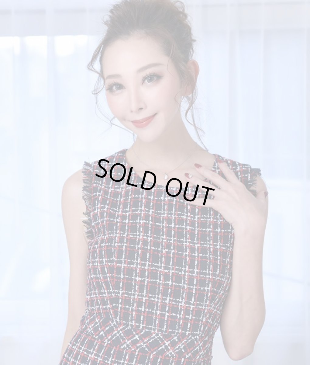 画像7: [ERUKEI]ツイード・フリンジ・切り替えライン・ノースリーブ・Aライン・ミニドレス・ワンピース[渚・MIRIN・山崎みどり着用][送料無料]mynv (7)