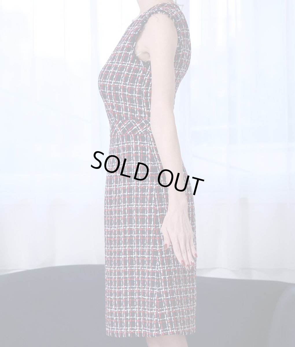 画像10: [ERUKEI]ツイード・フリンジ・切り替えライン・ノースリーブ・Aライン・ミニドレス・ワンピース[渚・MIRIN・山崎みどり着用][送料無料]mynv (10)