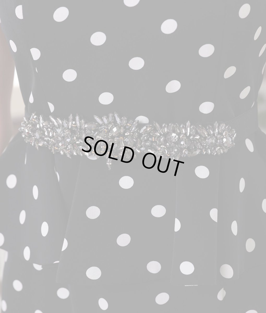 画像12: [ERUKEI]ドットプリント・半袖・デコルテレース・ペプラム・ミニドレス・ショートワンピース[関あいか・れお着用]《送料＆代引き手数料無料》 (12)