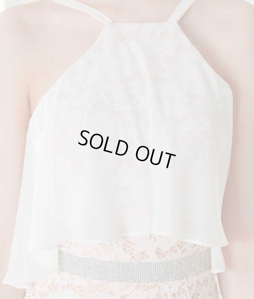 画像13: [SALE品のため返品不可＆再入荷なしの現品限り][ERUKEI]シンプル・ハイウエスト・レース×シフォン・Aライン・キャミソール・ロングドレス[黒木麗奈・山崎みどり着用]《送料＆代引き手数料無料》mybk (13)