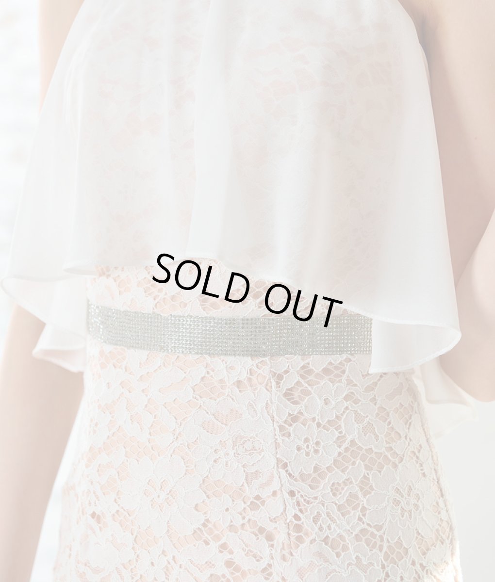 画像15: [SALE品のため返品不可＆再入荷なしの現品限り][ERUKEI]シンプル・ハイウエスト・レース×シフォン・Aライン・キャミソール・ロングドレス[黒木麗奈・山崎みどり着用]《送料＆代引き手数料無料》mybk (15)