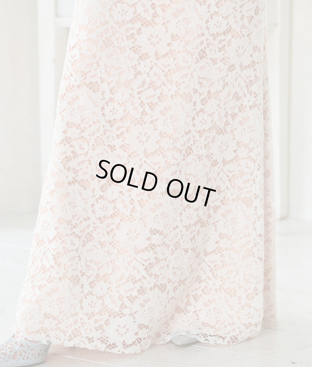 画像16: [SALE品のため返品不可＆再入荷なしの現品限り][ERUKEI]シンプル・ハイウエスト・レース×シフォン・Aライン・キャミソール・ロングドレス[黒木麗奈・山崎みどり着用]《送料＆代引き手数料無料》mybk (16)