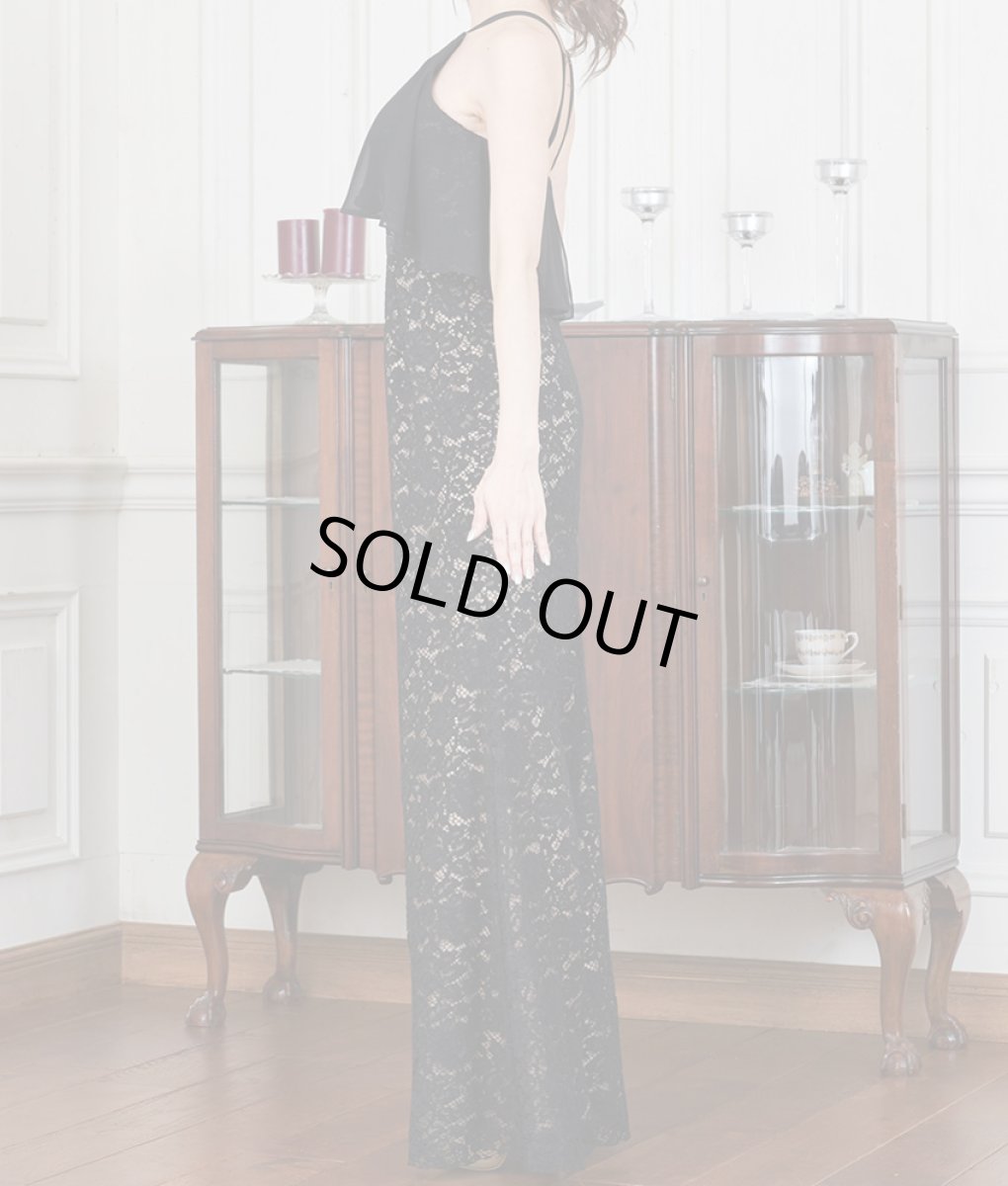 画像10: [SALE品のため返品不可＆再入荷なしの現品限り][ERUKEI]シンプル・ハイウエスト・レース×シフォン・Aライン・キャミソール・ロングドレス[黒木麗奈・山崎みどり着用]《送料＆代引き手数料無料》mybk (10)