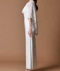 画像11: [ERUKEI]ケープ・総レース・エレガント・半袖・Aライン・ロングドレス[山崎みどり着用]《送料＆代引き手数料無料》mywhwr (11)