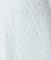 画像12: [ERUKEI] ホワイト・総レース・ベルスリーブ・Aライン・エレガント・ロングドレス[山崎みどり着用][送料無料]mywh (12)