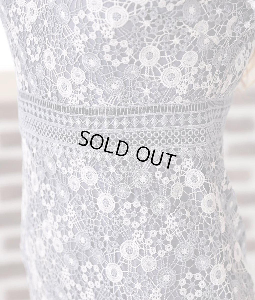 画像11: [SALE品のため返品不可＆再入荷なしの現品限り][ERUKEI]グレー・フラワーレース・半袖・シースルー・タイト・ミニドレス・ワンピース[れお着用]《送料＆代引き手数料無料》 (11)