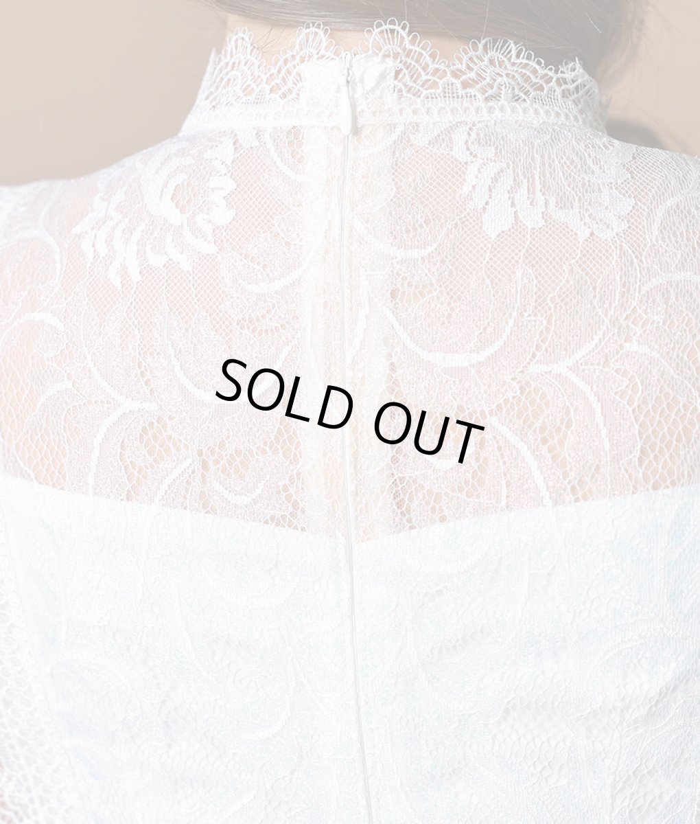 画像12: [ERUKEI]ノースリーブ・オーロラ×総レース・プリンセス・Aライン・ロングドレス[山崎みどり着用]《送料＆代引き手数料無料》 (12)