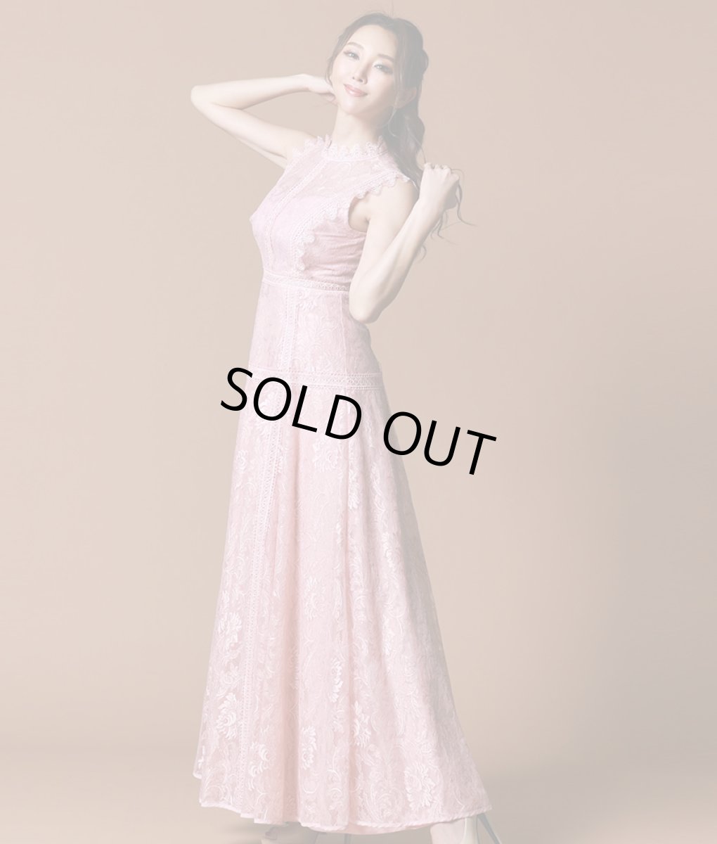 画像3: [ERUKEI]ノースリーブ・オーロラ×総レース・プリンセス・Aライン・ロングドレス[山崎みどり着用]《送料＆代引き手数料無料》 (3)