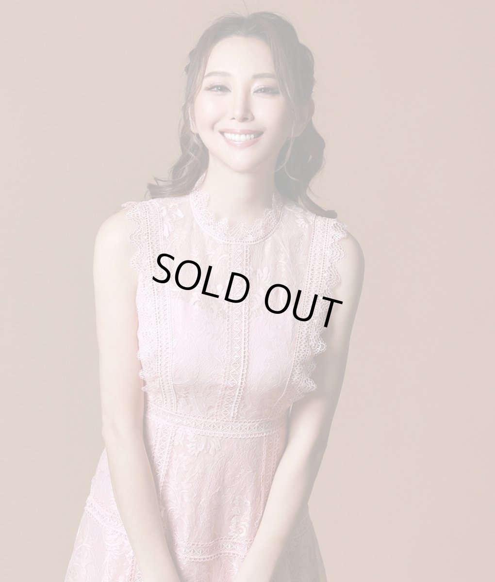 画像5: [ERUKEI]ノースリーブ・オーロラ×総レース・プリンセス・Aライン・ロングドレス[山崎みどり着用]《送料＆代引き手数料無料》 (5)