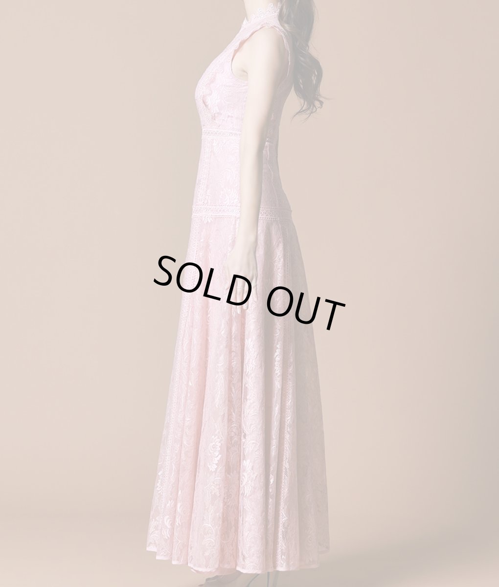 画像8: [ERUKEI]ノースリーブ・オーロラ×総レース・プリンセス・Aライン・ロングドレス[山崎みどり着用]《送料＆代引き手数料無料》 (8)
