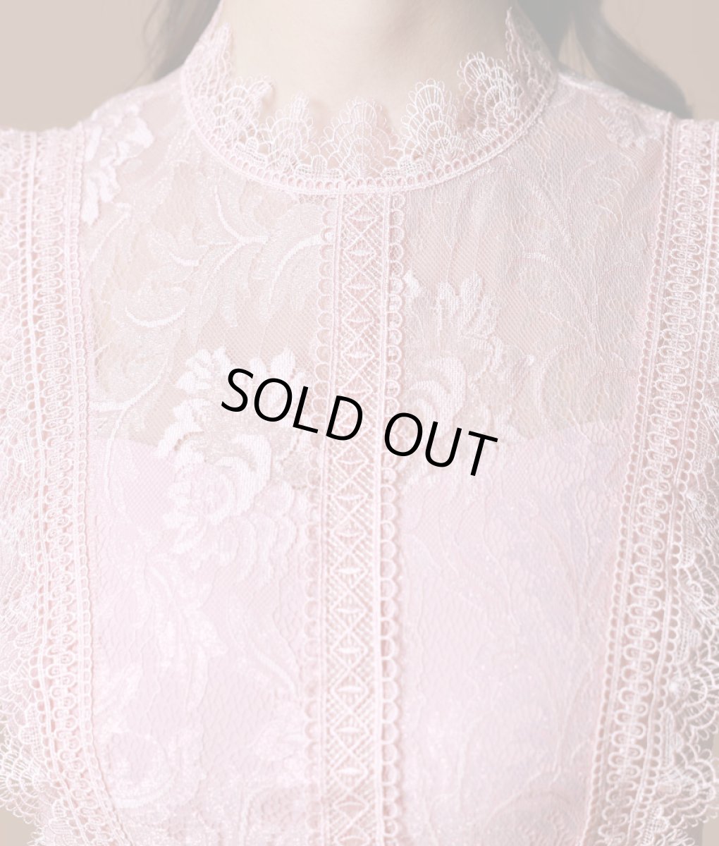 画像10: [ERUKEI]ノースリーブ・オーロラ×総レース・プリンセス・Aライン・ロングドレス[山崎みどり着用]《送料＆代引き手数料無料》 (10)