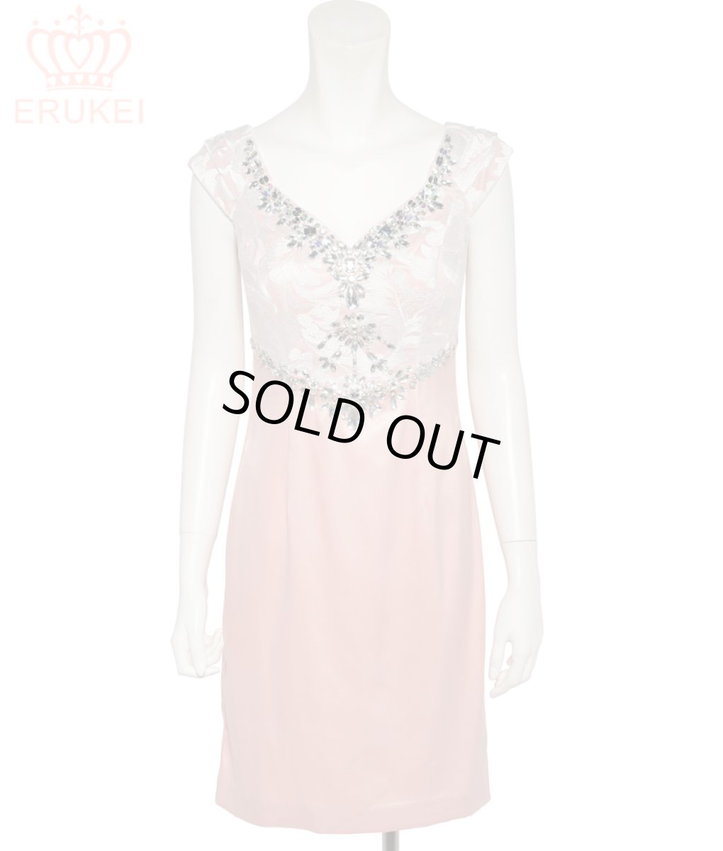 画像2: [SALE品のため返品不可＆再入荷なしの現品限り][Glitter][山崎みどり着用][姉ageha]サテン・パステル・フレンチスリーブ・ビジュー・ハイウエスト・ミニドレス・ワンピースmlu_ (2)