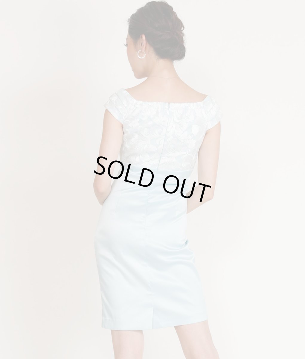 画像5: [SALE品のため返品不可＆再入荷なしの現品限り][Glitter][山崎みどり着用][姉ageha]サテン・パステル・フレンチスリーブ・ビジュー・ハイウエスト・ミニドレス・ワンピースmlu_ (5)