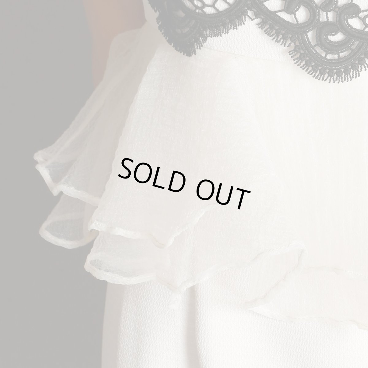 画像16: [SALE品のため返品不可＆再入荷なしの現品限り][Glitter][山崎みどり着用][姉ageha]オーガンジーペプラム・フレンチスリーブ・ケミカルレース・ミニドレスmall_ (16)