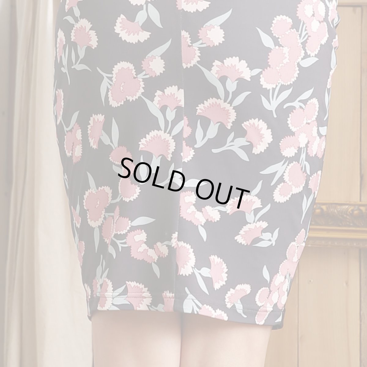 画像9: [SALE品のため返品不可＆再入荷なしの現品限り][ERUKEI][山崎みどり着用][姉ageha]パフスリーブ・半袖・グレーパープル×ピンク花柄・Uネック・ミニドレス・ワンピースmy (9)