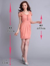 画像5: [SALE品のため返品不可][ERUKEI][山崎みどり着用]レースラメプリント・シースルー・半袖・タイト・ミニドレス・ワンピース (5)