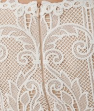 画像10: [ERUKEI SETTAN]ホワイト・総レース・Aライン・上品・Vネック・半袖・花・ロングドレス[山崎みどり着用][送料無料]mywh (10)
