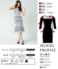 画像5: [ERUKEI]ノースリーブ・総レース・切替・上品・マーメイド・ミディアムドレス・ワンピース[黒木麗奈着用]《送料＆代引き手数料無料》 (5)