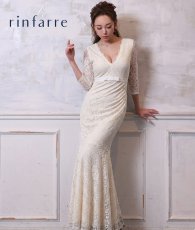 画像5: [ XS-Lサイズ / 2カラー][ERUKEI]総レース Vネック 七分袖 花柄 ブラック ホワイト マーメイド ロングドレス ワンピース[送料無料][山崎みどり着用]mybk (5)