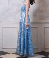 画像12: [ XS-Lサイズ / 1カラー][ERUKEI]ノースリーブ・スパンコール×レース・Aライン・ハイウエスト・ロングドレス[山崎みどり着用]《送料＆代引き手数料無料》 (12)