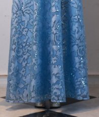 画像17: [ XS-Lサイズ / 1カラー][ERUKEI]ノースリーブ・スパンコール×レース・Aライン・ハイウエスト・ロングドレス[山崎みどり着用]《送料＆代引き手数料無料》 (17)