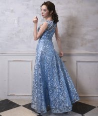 画像6: [ XS-Lサイズ / 1カラー][ERUKEI]ノースリーブ・スパンコール×レース・Aライン・ハイウエスト・ロングドレス[山崎みどり着用]《送料＆代引き手数料無料》 (6)