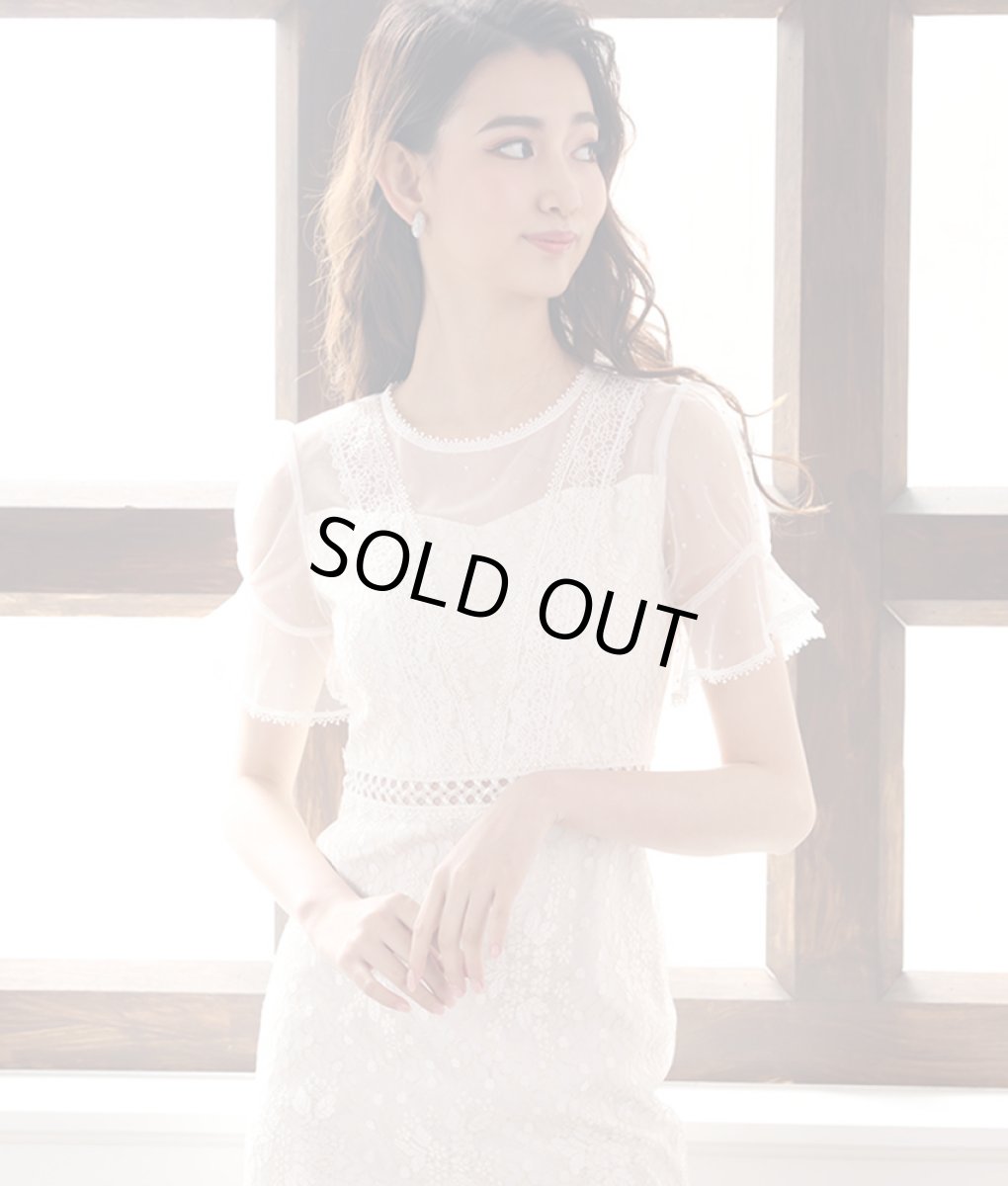 画像5: [ERUKEI Settan]ラメレース・シースルー・半袖・マーメイドライン・ミディアム丈・ミディアム・ドレス・ワンピース《送料＆代引き手数料無料》mypk (5)