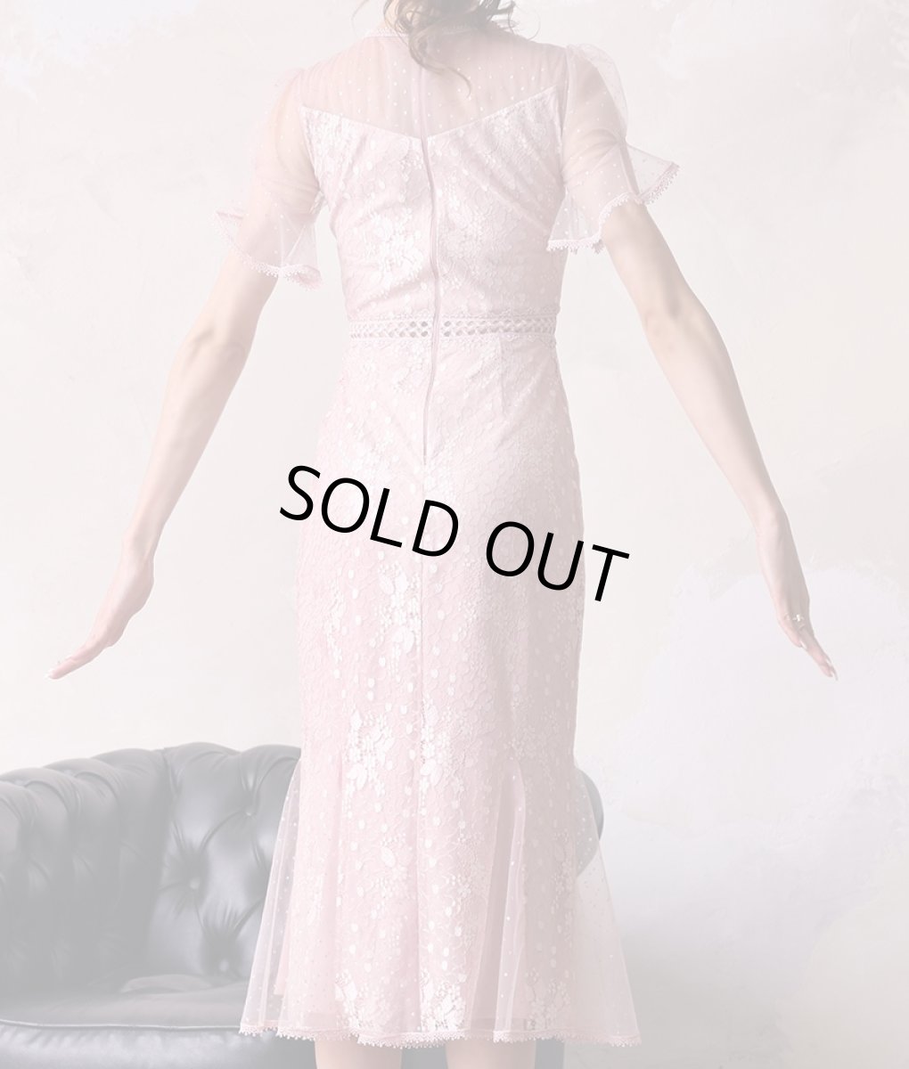 画像9: [ERUKEI Settan]ラメレース・シースルー・半袖・マーメイドライン・ミディアム丈・ミディアム・ドレス・ワンピース《送料＆代引き手数料無料》mypk (9)