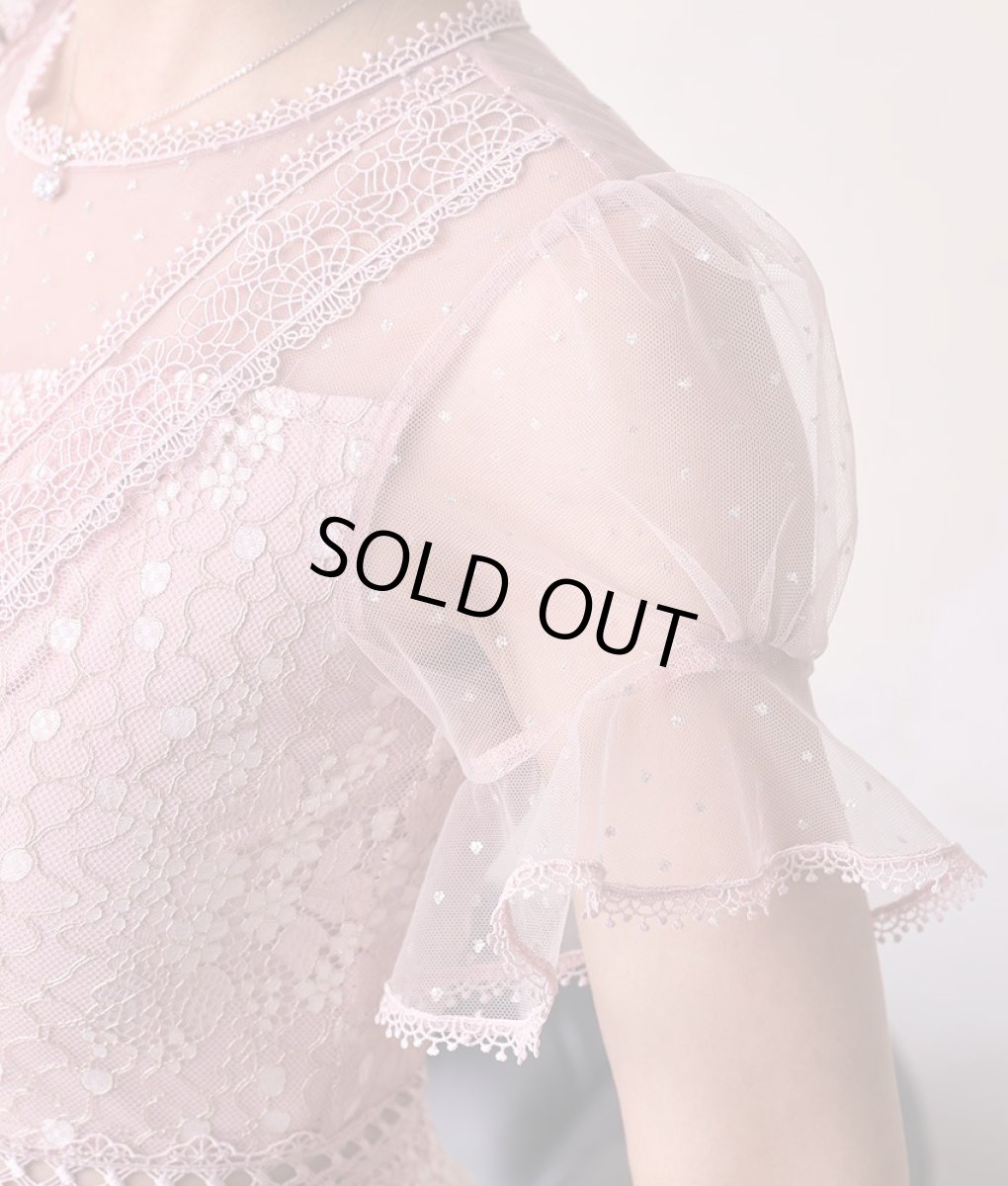 画像10: [ERUKEI Settan]ラメレース・シースルー・半袖・マーメイドライン・ミディアム丈・ミディアム・ドレス・ワンピース《送料＆代引き手数料無料》mypk (10)