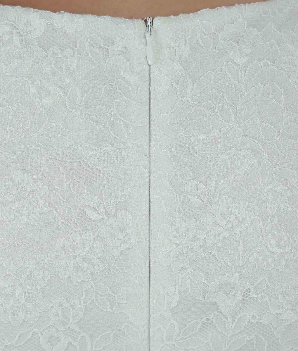 画像14: [ XS-Lサイズ / 2カラー][ERUKEI]ワンカラー・レース・サテン・Vネック・長袖・ベルスリーブ・ミディアムドレス・ワンピース[薗田杏奈着用][送料無料] (14)