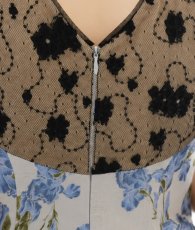 画像17: [ XS-Lサイズ / 1カラー][ERUKEI]花柄・ジャガード・レース・ノースリーブ・Aライン・ミディアムドレス・ワンピース[薗田杏奈着用][送料無料] (17)