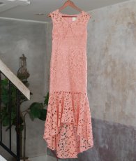 画像12: [ XS-Lサイズ / 2カラー][ERUKEI]総レース・シンプル・Vネック・ヘムライン・マーメイド・ミディアムドレス・ワンピース[薗田杏奈着用]《送料＆代引き手数料無料》 (12)