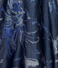 画像10: [ XS-Lサイズ / 4カラー][ERUKEI]ベア・ジャガード・ゴールド・シルバー・ネイビー・ジャガード・花柄・Aライン・スピンドル・ロングドレス[山崎みどり着用][送料無料]mygl (10)