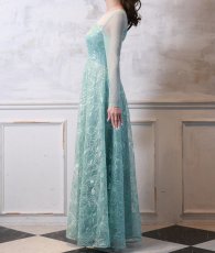 画像13: [ XS-Lサイズ / 2カラー ][ERUKEI]花柄・刺繍・チュール・スパンコール・長袖・ロングスリーブ・シアー・マキシ丈・Aライン・フレア・ロングドレス[山崎みどり着用][送料無料] mygr (13)