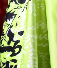 画像12: [XS-Lサイズ / 1カラー][ERUKEI/SETTAN]ライムグリーン×ブラック・ウエストレース・オフショルダー・Aライン・ロングドレス・ワンピース[奈月セナ着用][送料無料] (12)