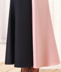 画像11: [ XS-Lサイズ / 1カラー][ERUKEI/SETTAN]シンプル・トリコロールカラー・ブラック・ピンク・Vネック・マーメイド・ロングドレス[奈月セナ着用][送料無料] (11)