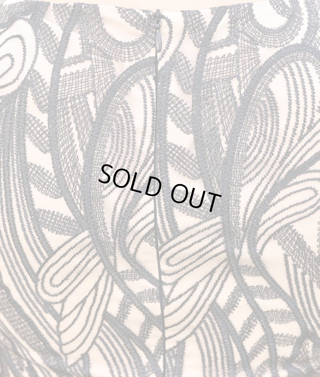 画像11: [ERUKEI]ブラック×ベージュ・ドット・レース・シースルー・ロングスリーブ・タイト・ミニドレス・ワンピース[山崎みどり着用]《送料＆代引き手数料無料》 (11)