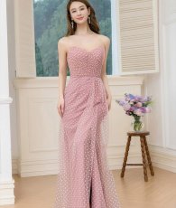 画像2: [ERUKEI SETTAN]ブラック×ホワイト・チュールレース・ベアトップ・ビスチェ・ハート・スリット・マーメイド・ロングドレス[奈月セナ着用][送料無料] (2)