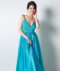 画像5: [ XS-Lサイズ / 4カラー ][ERUKEI]シフォン・ワンカラー・キャミソール・リボンベルト・Aライン・フレア・ロングドレス[奈月セナちゃん着用][送料無料] (5)