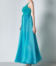 画像9: [ XS-Lサイズ / 4カラー ][ERUKEI]シフォン・ワンカラー・キャミソール・リボンベルト・Aライン・フレア・ロングドレス[奈月セナちゃん着用][送料無料] (9)