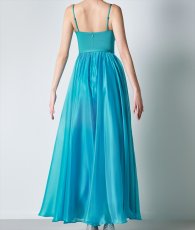 画像10: [ XS-Lサイズ / 4カラー ][ERUKEI]シフォン・ワンカラー・キャミソール・リボンベルト・Aライン・フレア・ロングドレス[奈月セナちゃん着用][送料無料] (10)