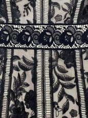 画像12: [ERUKEI]Vネック・フリルスリーブ・総レース・ハイウエスト・タイト・マーメイド・ロングドレス[山崎みどり着用]《送料＆代引き手数料無料》 mywh (12)