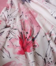 画像15: [ XS-Lサイズ / 1カラー][ERUKEI]袖付き・ハーフスリーブ・カシュクール・花柄・プリント・シアー・Aライン・ロングドレス[山崎みどり着用][送料無料] mywhpk (15)
