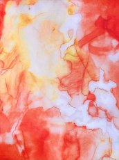 画像12: [ERUKEI]シフォン・滲み・プリント・ギャザー・Vネック・ノースリーブ・Aライン・ロングドレス《送料＆代引き手数料無料》 (12)