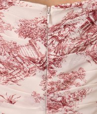 画像11: [ XS-Lサイズ / 1カラー][ERUKEI/SETTAN]トワルドジュイ・ギャザー・シフォン・プリント・ノースリーブ・Aライン・フレア・ロングドレス[黒木麗奈着用][送料無料] (11)